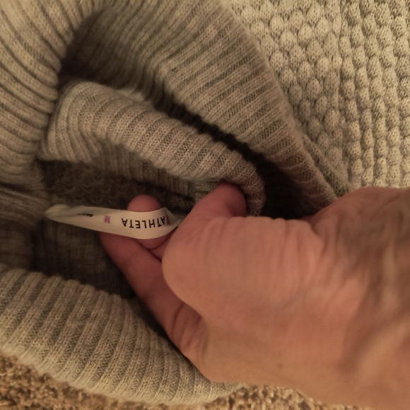 Athleta Light Gray Knit Sweater - Picture 3 of 4